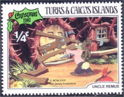 886 Turks Caicos Disney Remus Noel Christmas Rabbit Lapin MNH ** Neuf SC (TUK-47a) - Turks & Caicos (I. Turques Et Caïques)