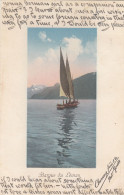 CV89.Vintage Swiss Postcard. Sailing Boat On Lake Leman. Switzerland. - Pesca