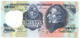 Uruguay 50 Pesos ND 1981 Serie D P-61 UNC - Uruguay