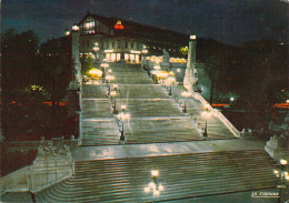 13 - Marseille - La Gare Saint Charles - L'escalier Monumental - La Nuit - Stationsbuurt, Belle De Mai, Plombières