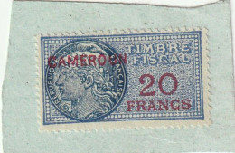 Cameroun Timbre Fiscal 20 Francs - Used Stamps