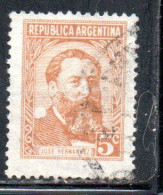 ARGENTINA 1957 JOSE HERNANDEZ 5c USED USADO OBLITERE' - Gebruikt