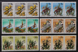 Namibia, MiNr. 452-457 I-III, 6 Dreierstreifen, Postfrisch - Namibie (1990- ...)