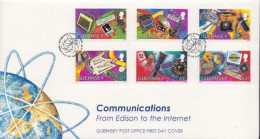 Guernsey Set On FDC - Télécom