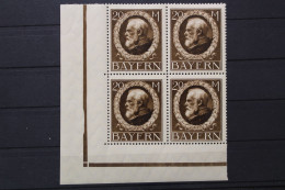 Bayern, MiNr. 109 I A, 4er Block, Ecke Links Unten, Postfrisch - Nuevos