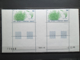 1987 Y/T 125-126 Daté 2-10-86 " Flore " Neuf*** - Unused Stamps