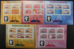 Turks- U. Caicos-Inseln, MiNr. 436-440, Kleinbögen, Postfrisch - Turks & Caicos (I. Turques Et Caïques)