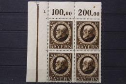 Bayern, MiNr. 109 I A, 4er Block, Ecke Links Oben, Postfrisch - Nuevos