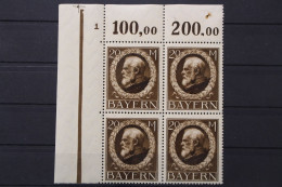 Bayern, MiNr. 109 I A, 4er Block, Ecke Links Oben, Postfrisch - Postfris