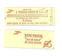 CARNET 2102-C 1a Sabine De Gandon "CODE POSTAL" Fermé état Parfait Soigné TRES RARE - Moderne : 1959-...