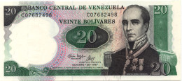 Venezuela 20 Bolivares 1987 Commemorative P-71 VF - Venezuela