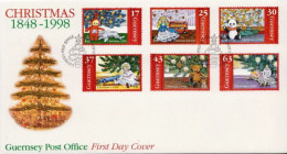 Guernsey Set On FDC - Natale