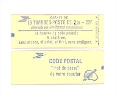 CARNET 2376-C 1 Liberté De Delacroix "CODE POSTAL" Fermé Parfait état Bas Prix - Modern : 1959-…