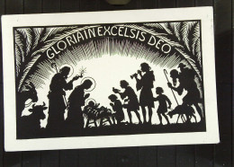 Österreich : Ansichtskarte -Scherenschnitt - "GLORIAIN EXCELSIS DEO" Von Josefine Allmayer Aus SULZ-STANGAU V. 22.7.1929 - Silhouettes