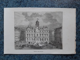 AFFICHE  -   DESSIN  -   HOTEL DE VILLE DE LYON    DEP 69 - Affiches