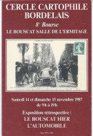 Bourses & Salons De Collections  Cercle Cartophile Bordelais 1987 - Bourses & Salons De Collections