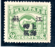 China "Map And Flag", Unused No Gum Revenue Stamp 2 Cent 1928 Over Printed Stamp III - 1912-1949 Republic