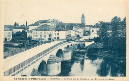 16 - Mansle - Le Pont Sur La Charente, Vu Direction Bordeaux - Correspondance - CPA - Oblitération Ronde De 1927 - Voir  - Mansle