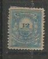 Cifras 12c Ultramar Azul - Unused Stamps