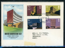 Great Britain FDC 1971 British Architecture - Briefe U. Dokumente