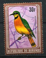 30 Fr Oiseau Cadre Brun Métalique   Légère Ø - Used Stamps