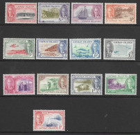 CAYMAN Is...KING GEORGE VI..(1936-52.)...." 1950.."...SET OF 13.......(CAT.VAL.£105.....)......MH.. - Cayman (Isole)