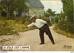 PÉTANQUE   LE STYLE C'EST L'HOMME  PHOTO ET LEGENDE DE LOUIS BUFFIER  N° 73 - Boule/Pétanque