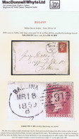 Ireland Spoon Error Mayo 1859 Cover To Dublin With BALLINA/289 Error For 29, "Spoon" Code B For MR 18 - Other & Unclassified