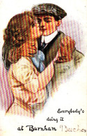 CW64. Antique Postcard. Everybody's Doing It At Burnham (Beeches).Kissing Couple - Buckinghamshire