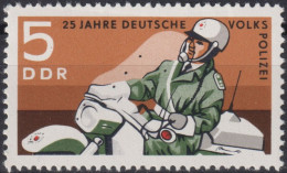 1970 DDR ** Mi:DD 1579, Sn:DD 1210, Yt:DD 1292, Sg:DD E1307, Motorradstreife, Deutsche Volkspolizei - Polizei - Gendarmerie