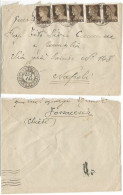 RSI Fossacesia Annullo In NEGATIVO (data A Mano 26.8.944) Busta Per Napoli Imperiale C.10 X 5 Pezzi (annulli Senza Data) - Poststempel