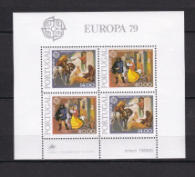 Un Bloc Portugal   N ° 27  Europa 1979  ** C.E.P.T.  Postal History   Mi: PT BL27, Sn: PT 1424a,  Yt: PT BF27 - Blocks & Kleinbögen