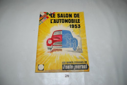 C214 Ancien Livret - Le Salon Automobile 1953 - 1950 à Nos Jours