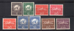 SWITZERLAND STAMPS, 1955-1959 UN EUROPEAN OFFICE. Sc.#7O21-7O29. MNH - Ungebraucht