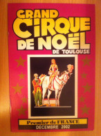 Programme Grand Cirque De Noël De Toulouse 2002 - Collections