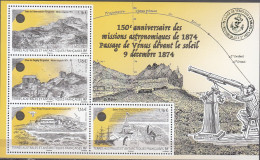 TAAF 2024 Bloc Feuillet 150 Ans Missions Astronomiques De 1874 Neuf ** - Nuevos