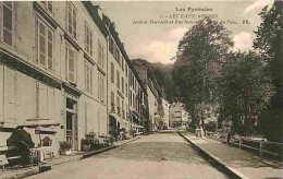 64 - Les Eaux Bonnes - Jardins Darralde Et Rue Nationale - Hotel Du Parc - Animée - Correspondance - CPA - Voir Scans Re - Eaux Bonnes