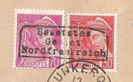 TIMBRES DE GUERRE : LETTRE DE DUNKERQUE POUR GHYVELDE... 11 JUILLET 1940...TB - Sellos De Guerra