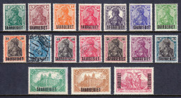 Saar - Scott #41//57 - MNG/MH/Used - Short Set, See Description - SCV $16 - Unused Stamps