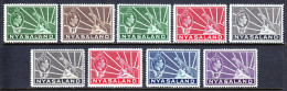 Nyasaland - Scott #54//60 - MH - Short Set, Minor Soiling On #54 - SCV $15 - Nyasaland (1907-1953)