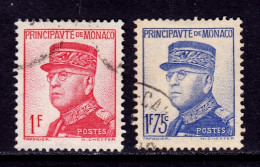 Monaco - Scott #155, 157 - Used - Pulled Perf #157 - SCV $21 - Used Stamps