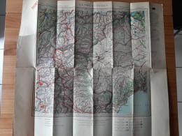 Carte Militaire Type Aviation Annecy Turin Tirage Janvier 1937 - Mapas Topográficas