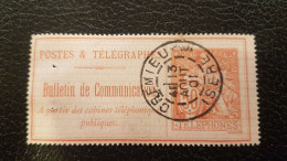 France - TIMBRE TELEPHONE N° 18   50c Rouge Sur Rose Oblitéré - Telegraphie Und Telefon