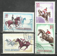 627-SERIE COMPLETA RUMANÍA DEPORTES HIPICA 1964 Nº2009/2012 - Gebruikt