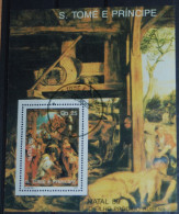 SAO TOME E PRINCIPE 1989, Paintings, Art, Mi #B225, Souvenir Sheet, Used - Religion