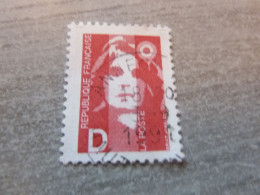 Marianne Du Bicentenaire - Lettre D - (2f.50) - Yt 2712 - Rouge - Oblitéré - Année 1991 - - 1989-1996 Marianne (Zweihunderjahrfeier)