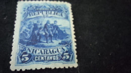 NİARAGUA- 1848   5  C.     DAMGASIZ  NOT GOM - Nicaragua