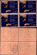 17277A) Lotto Quartine Italiane Mnh** - 1981-90: Mint/hinged