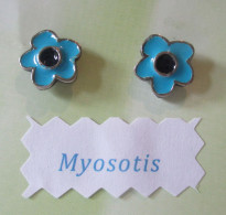 Boucles Myosotis Pour Oreilles Percées - Frais Du Site Déduits - Aretes