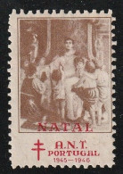 Vignette/ Vinheta, Portugal - ANT Assistência Nacional Tuberculosos, 1945-1946 Natal -|- MNG, Sans Gomme - Emissions Locales